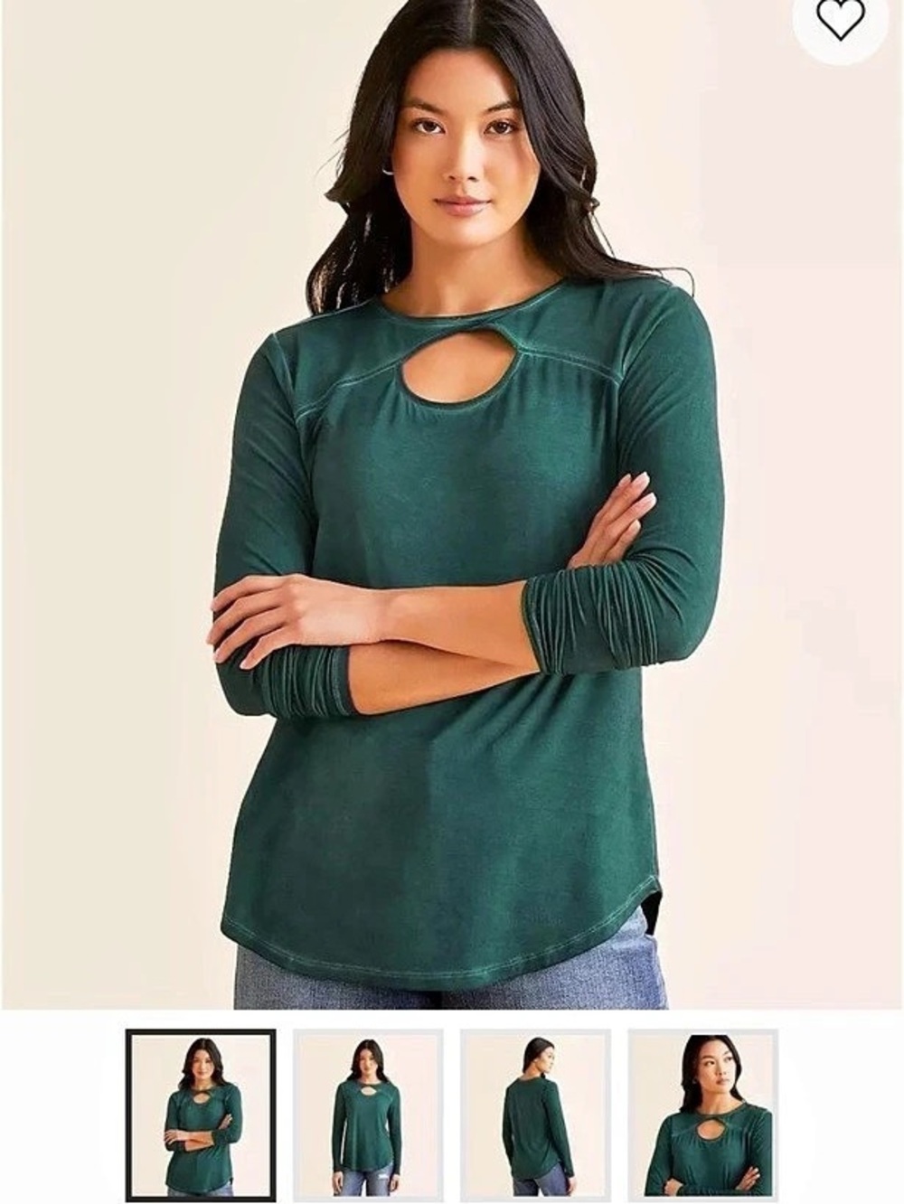 White Crow Tatum Cut Out Top Long Sleeve Blue Small